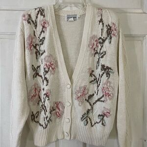 JH Collectibles Cream Floral Cardigan